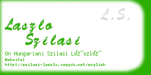 laszlo szilasi business card